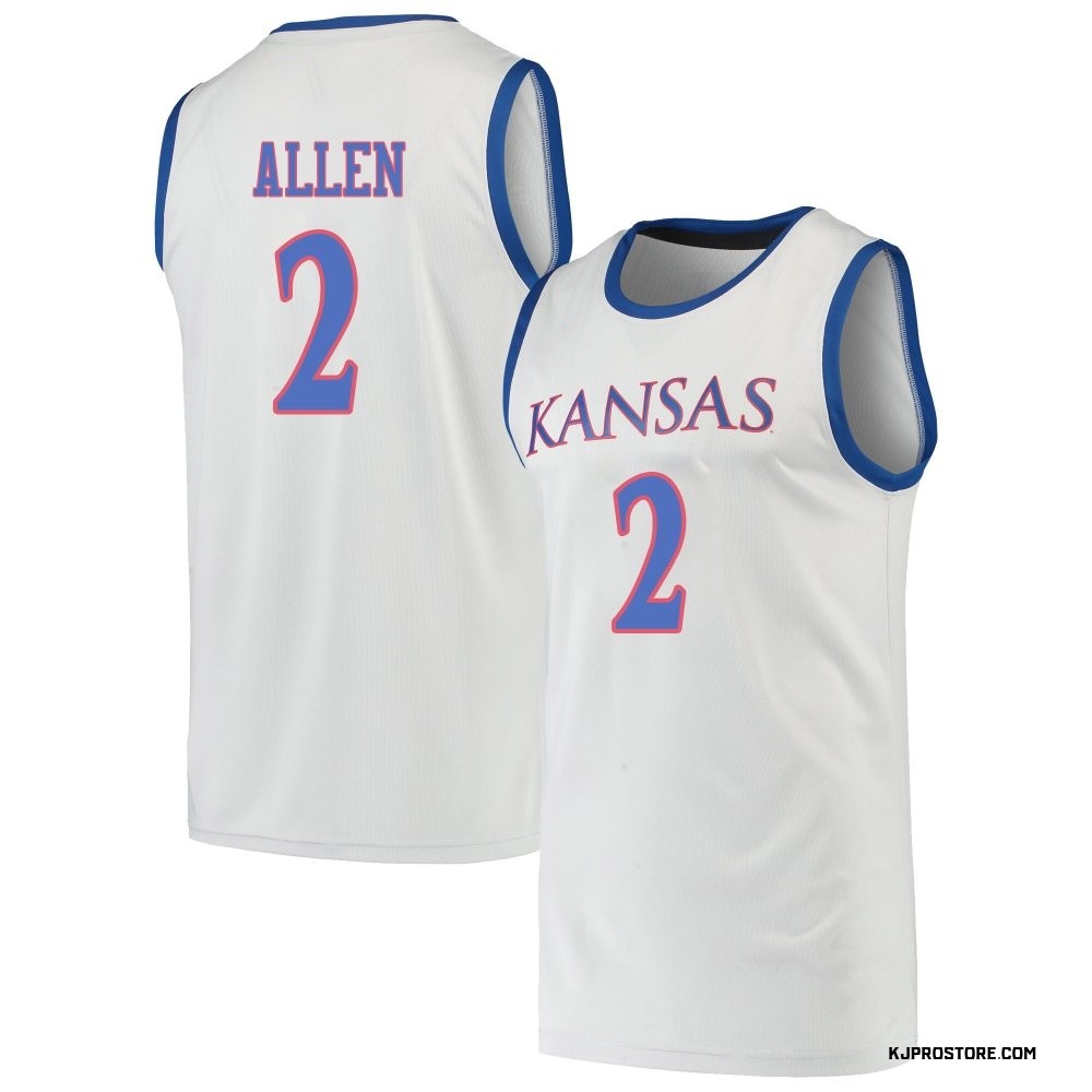 Men's Corbin Allen Kansas Jayhawks Replica Basketball Jersey - Gray