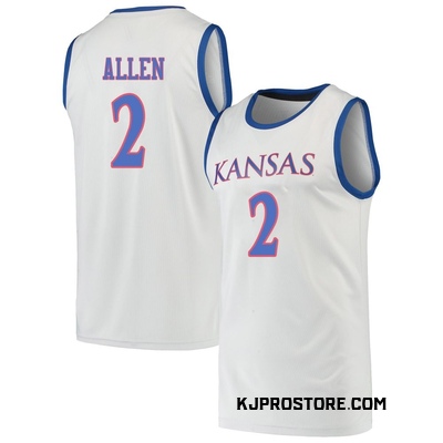 Men's Corbin Allen Kansas Jayhawks Replica Basketball Jersey - Gray