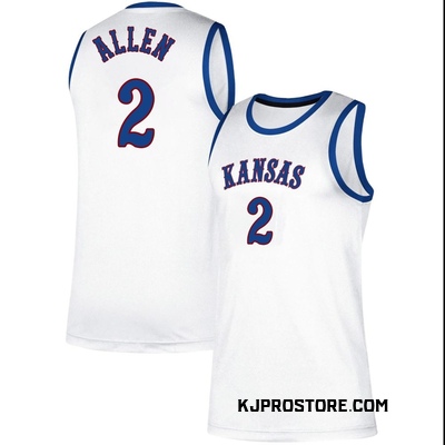 Men's Corbin Allen Kansas Jayhawks Replica Classic Basketball Jersey - White