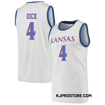 Men's Gradey Dick Kansas Jayhawks Replica Basketball Jersey - Gray