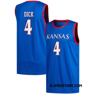 Men's Gradey Dick Kansas Jayhawks Replica Basketball Jersey - Royal