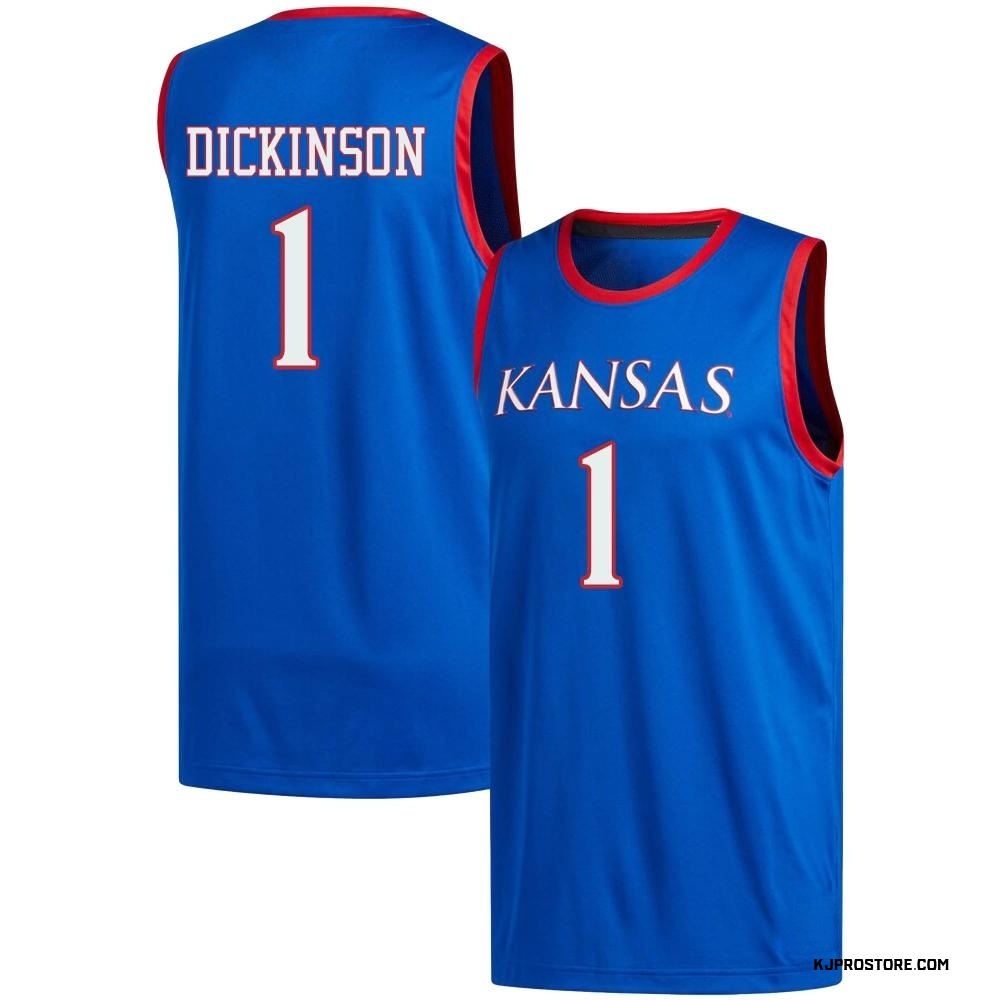 Men's Hunter Dickinson Kansas Jayhawks Replica Basketball Jersey - Royal