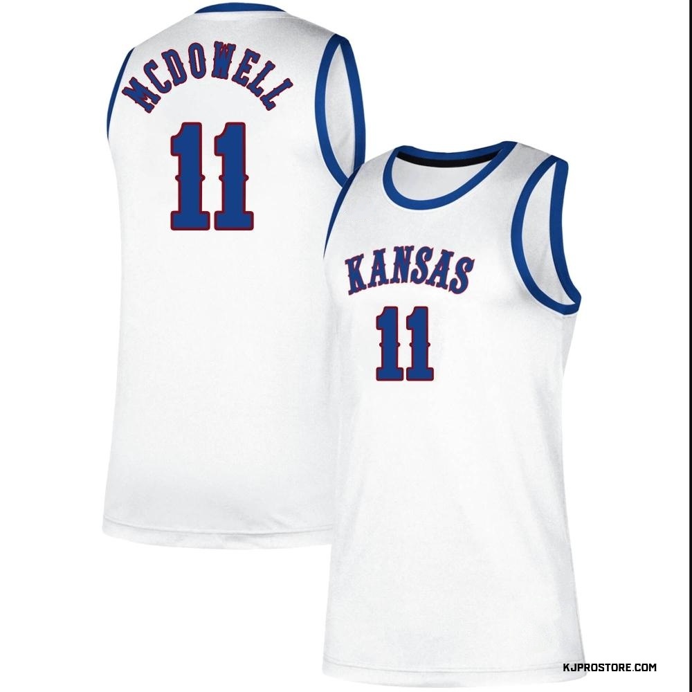 Men's Jamari McDowell Kansas Jayhawks Replica Classic Basketball Jersey - White