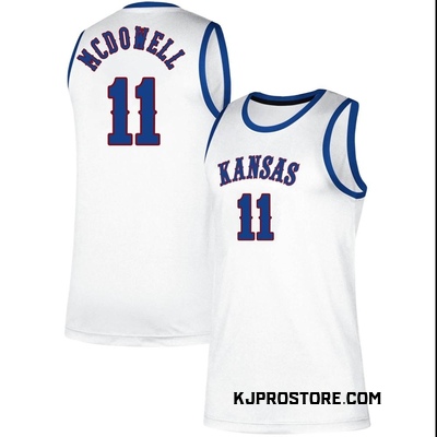 Men's Jamari McDowell Kansas Jayhawks Replica Classic Basketball Jersey - White