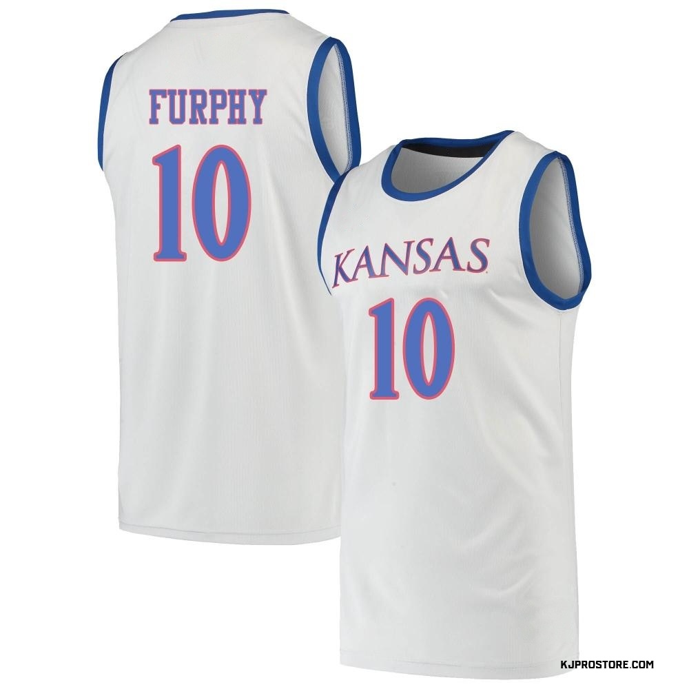 Men's Johnny Furphy Kansas Jayhawks Replica Basketball Jersey - Gray