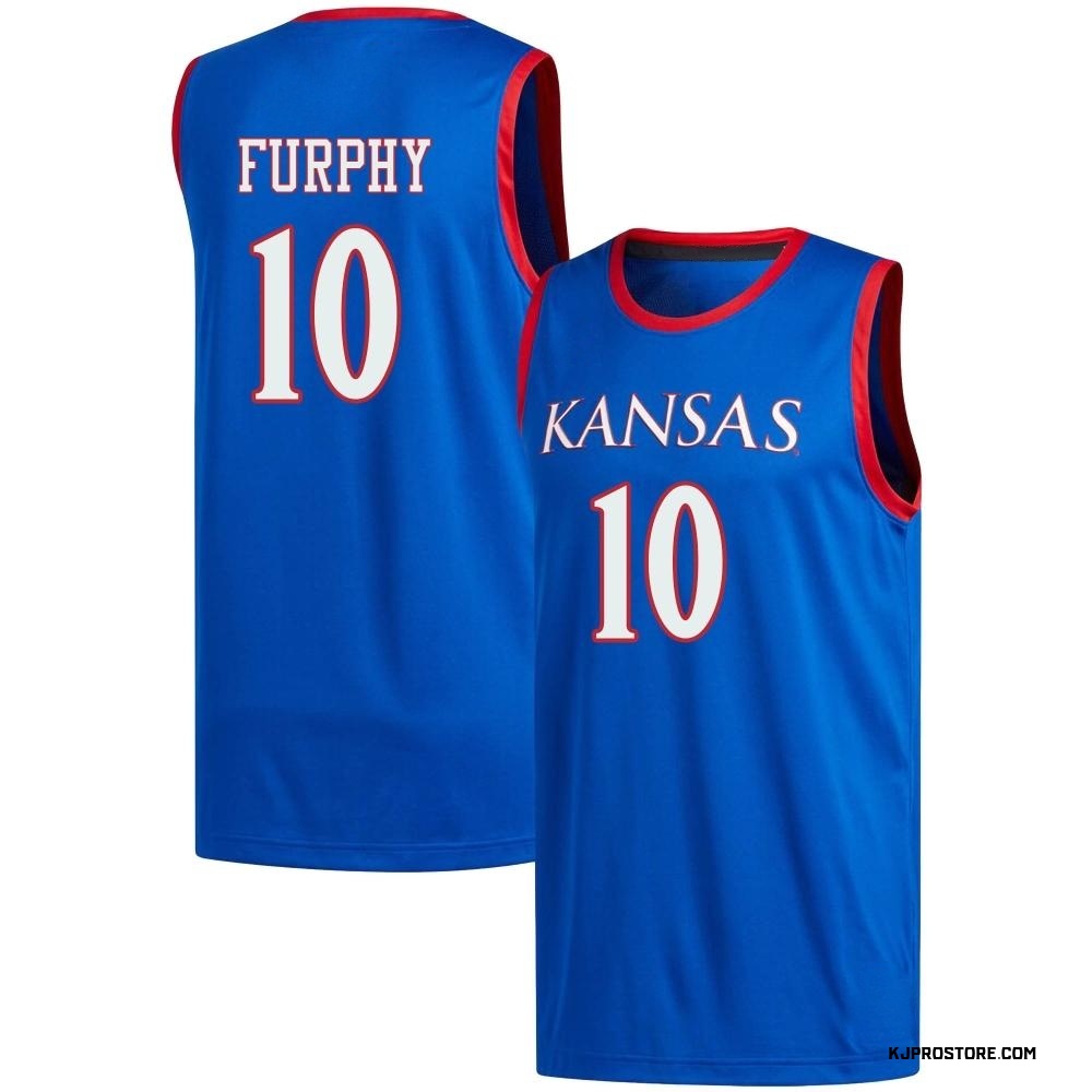 Men's Johnny Furphy Kansas Jayhawks Replica Basketball Jersey - Royal