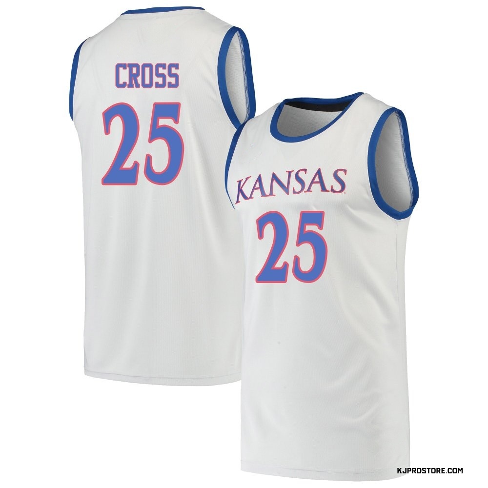 Men's Justin Cross Kansas Jayhawks Replica Basketball Jersey - Gray