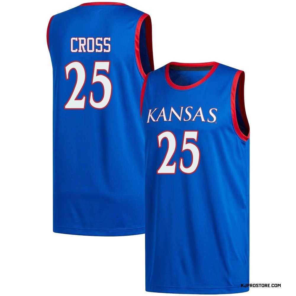Men's Justin Cross Kansas Jayhawks Replica Basketball Jersey - Royal