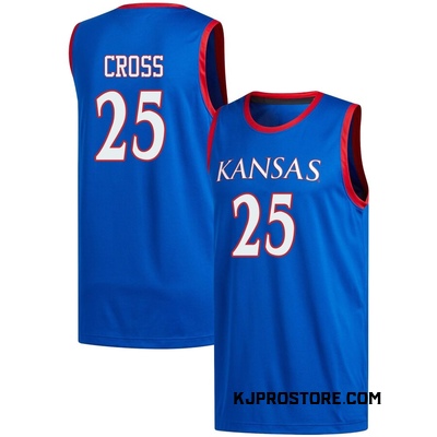 Men's Justin Cross Kansas Jayhawks Replica Basketball Jersey - Royal