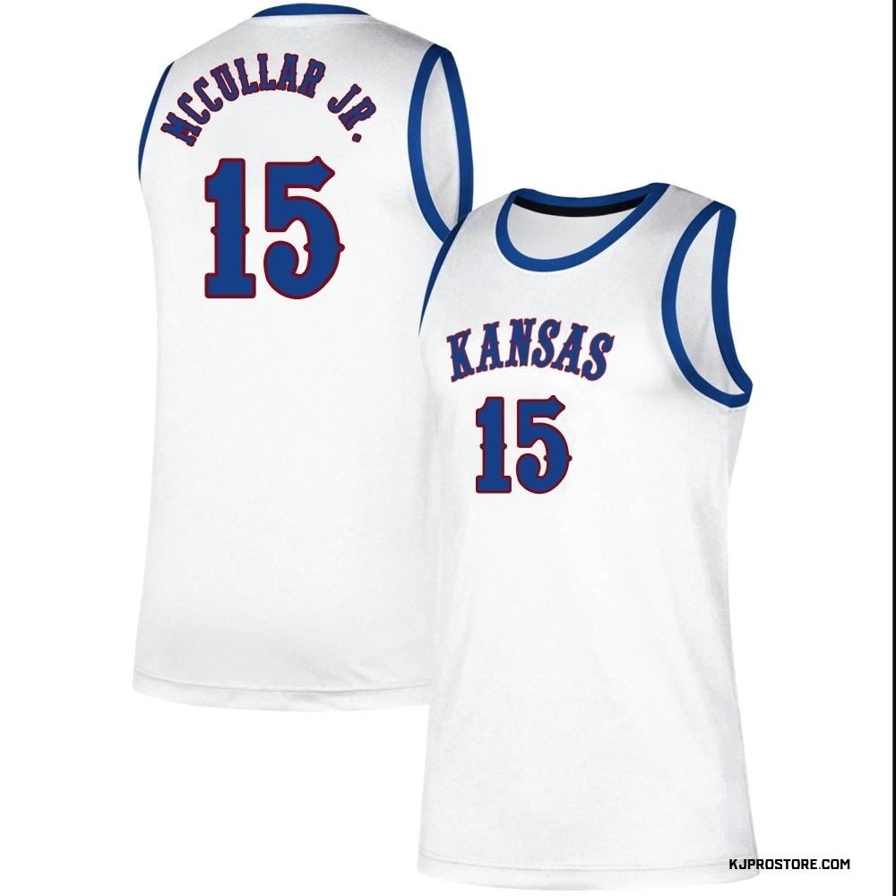 Men's Kevin McCullar Jr. Kansas Jayhawks Replica Classic Basketball Jersey - White