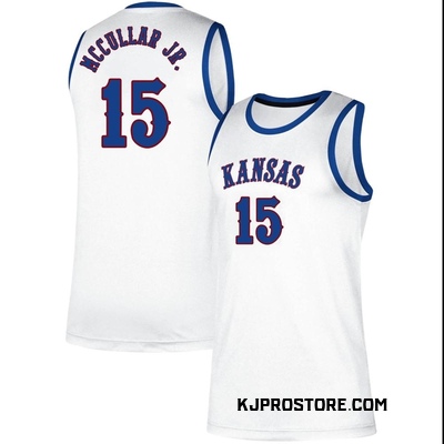 Men's Kevin McCullar Jr. Kansas Jayhawks Replica Classic Basketball Jersey - White