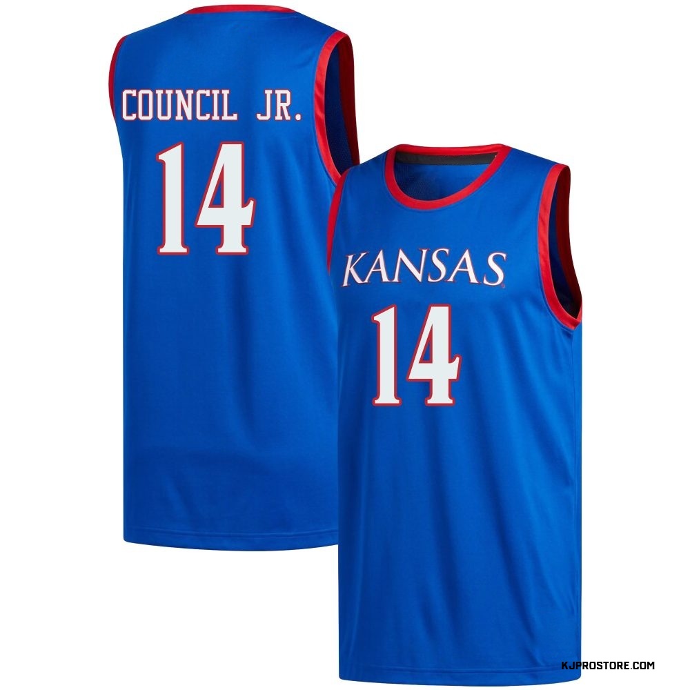 Men's Melvin Council Jr. Kansas Jayhawks Replica Basketball Jersey - Royal