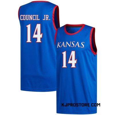 Men's Melvin Council Jr. Kansas Jayhawks Replica Basketball Jersey - Royal
