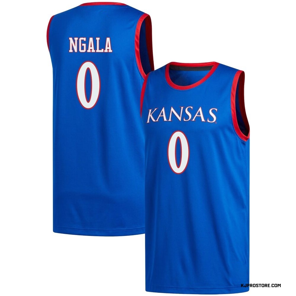 Men's Nginyu Ngala Kansas Jayhawks Replica Basketball Jersey - Royal