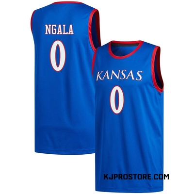 Men's Nginyu Ngala Kansas Jayhawks Replica Basketball Jersey - Royal