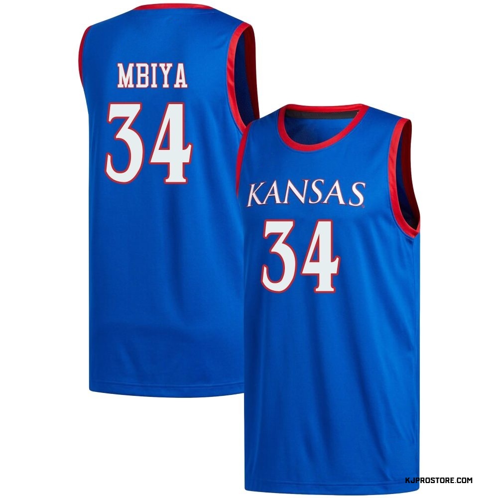 Men's Paul Mbiya Kansas Jayhawks Replica Basketball Jersey - Royal