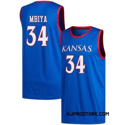 Men's Paul Mbiya Kansas Jayhawks Replica Basketball Jersey - Royal