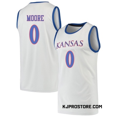 Men's Shakeel Moore Kansas Jayhawks Replica Basketball Jersey - Gray