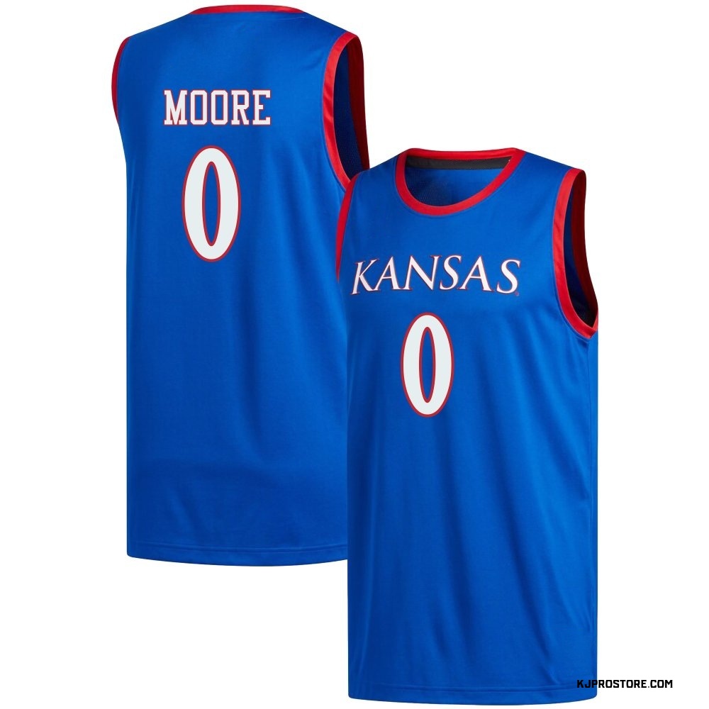 Men's Shakeel Moore Kansas Jayhawks Replica Basketball Jersey - Royal