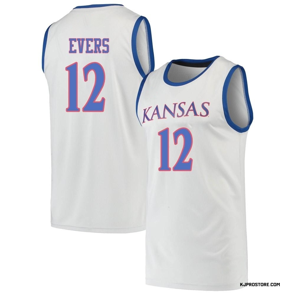 Men's Wilder Evers Kansas Jayhawks Replica Basketball Jersey - Gray