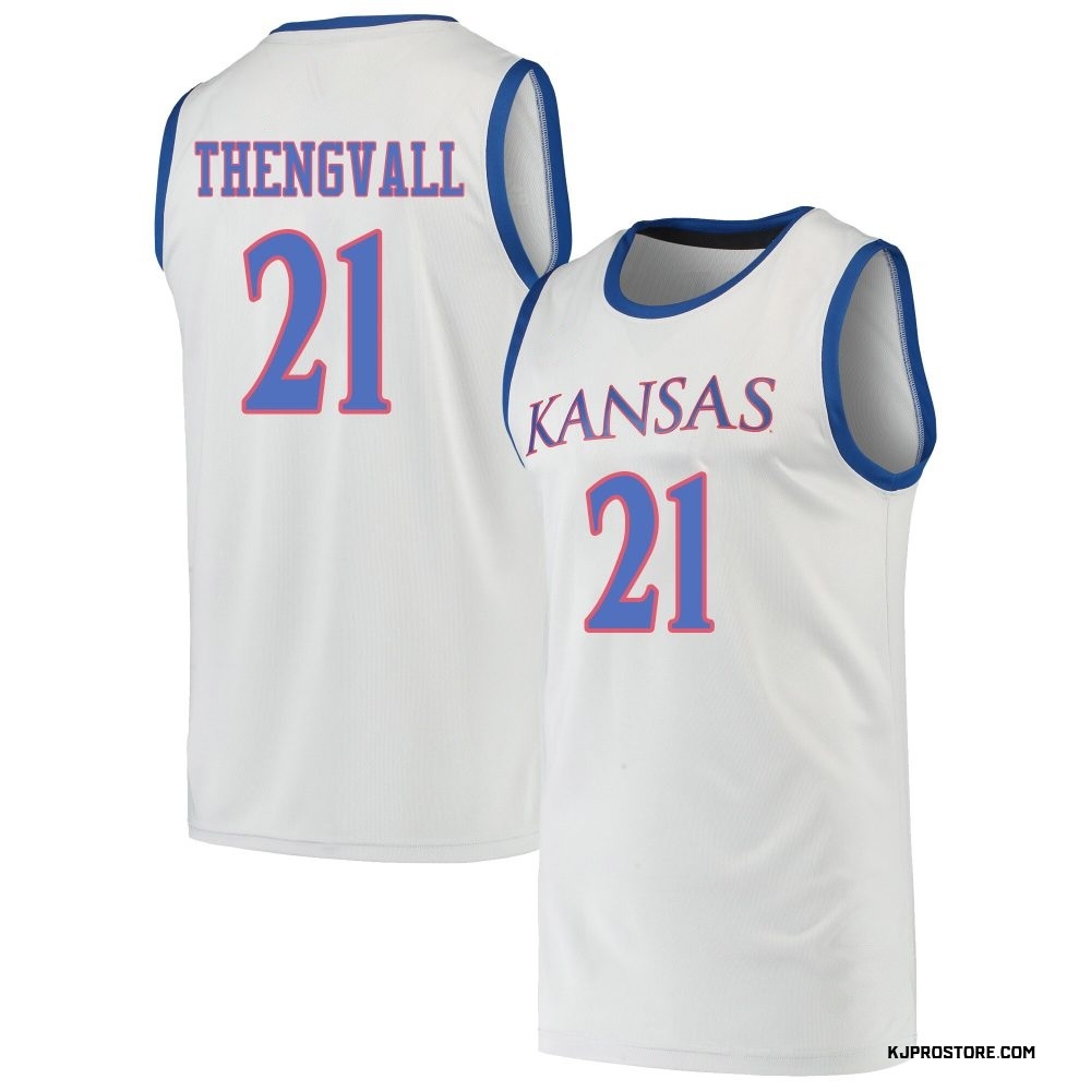 Men's Will Thengvall Kansas Jayhawks Replica Basketball Jersey - Gray