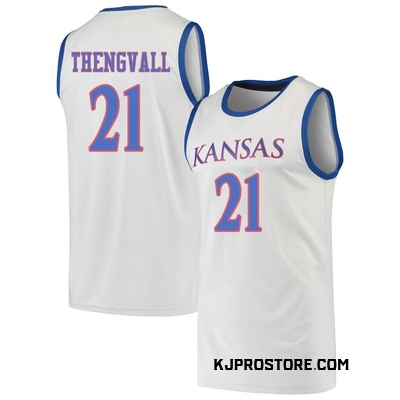Men's Will Thengvall Kansas Jayhawks Replica Basketball Jersey - Gray