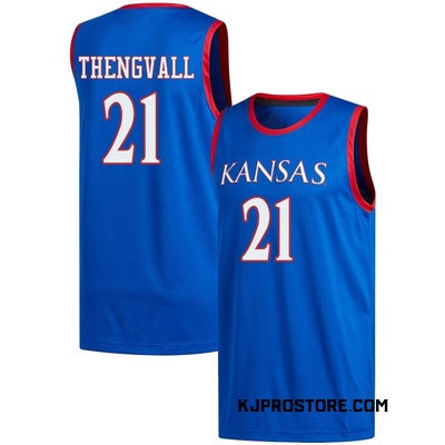 Men's Will Thengvall Kansas Jayhawks Replica Basketball Jersey - Royal