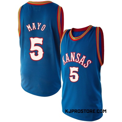 Men's Zeke Mayo Kansas Jayhawks Replica Original Retro Brand Performance Basketball Jersey - Royal