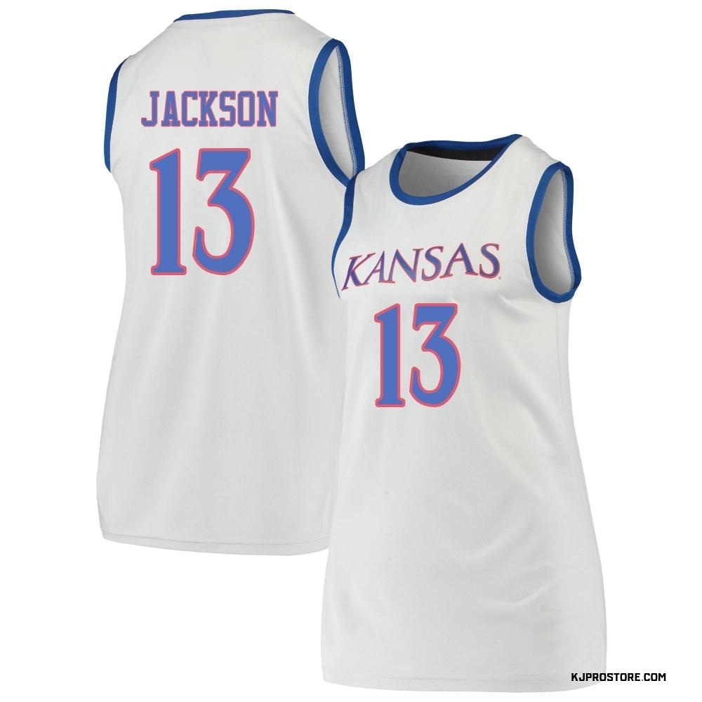 Women's Elmarko Jackson Kansas Jayhawks Replica Basketball Jersey - Gray