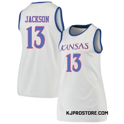 Women's Elmarko Jackson Kansas Jayhawks Replica Basketball Jersey - Gray