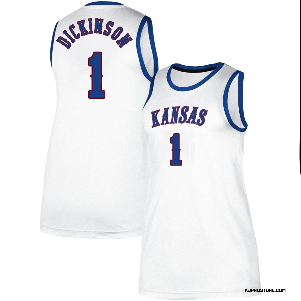 Women's Hunter Dickinson Kansas Jayhawks Replica Classic Basketball Jersey - White