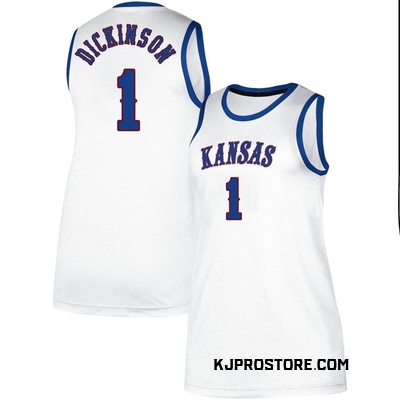 Women's Hunter Dickinson Kansas Jayhawks Replica Classic Basketball Jersey - White