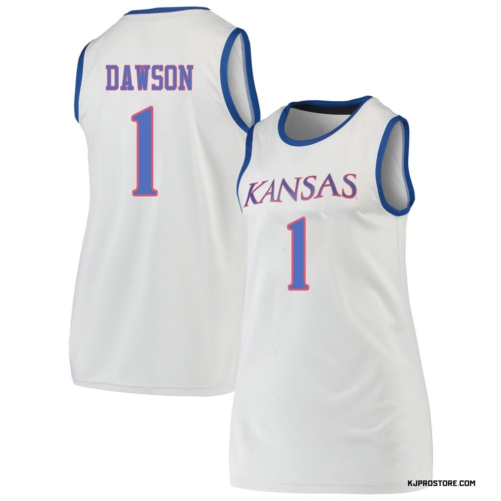 Women's Jayden Dawson Kansas Jayhawks Replica Basketball Jersey - Gray