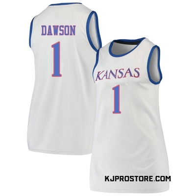 Women's Jayden Dawson Kansas Jayhawks Replica Basketball Jersey - Gray