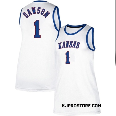 Women's Jayden Dawson Kansas Jayhawks Replica Classic Basketball Jersey - White