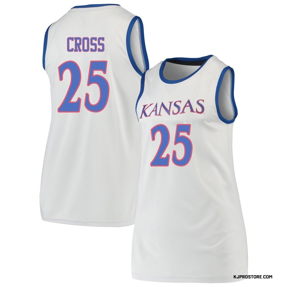 Women's Justin Cross Kansas Jayhawks Replica Basketball Jersey - Gray