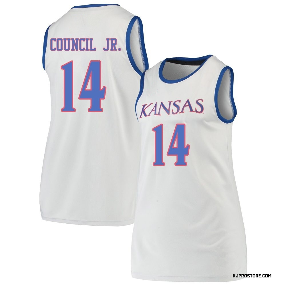 Women's Melvin Council Jr. Kansas Jayhawks Replica Basketball Jersey - Gray