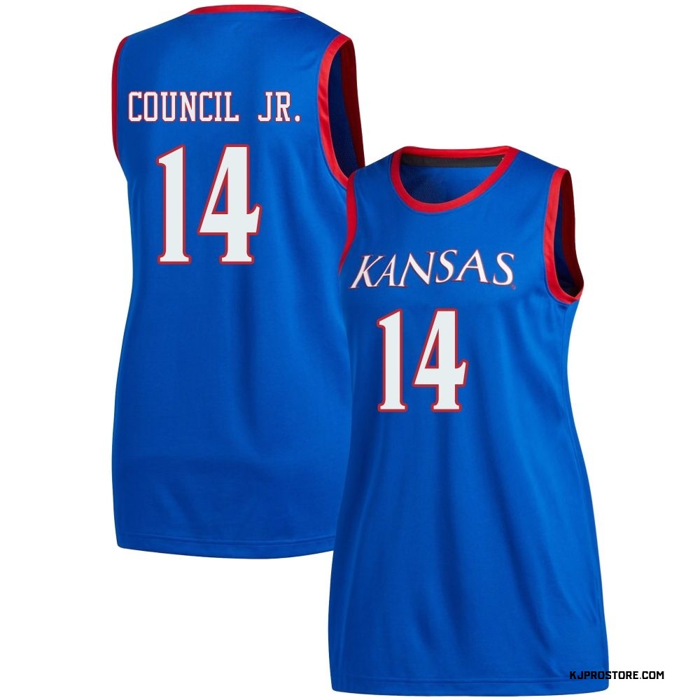 Women's Melvin Council Jr. Kansas Jayhawks Replica Basketball Jersey - Royal