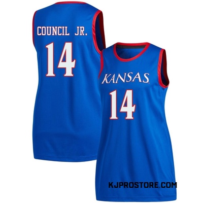 Women's Melvin Council Jr. Kansas Jayhawks Replica Basketball Jersey - Royal
