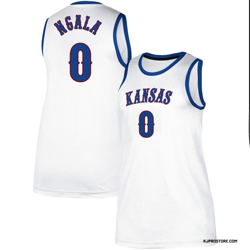 Women's Nginyu Ngala Kansas Jayhawks Replica Classic Basketball Jersey - White