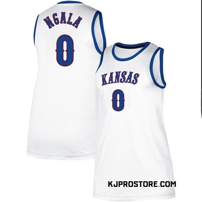 Women's Nginyu Ngala Kansas Jayhawks Replica Classic Basketball Jersey - White