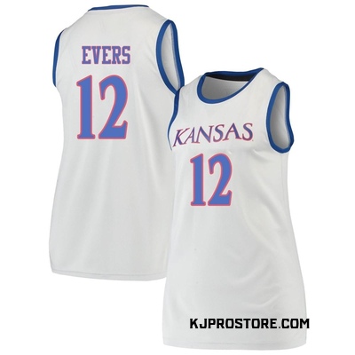 Women's Wilder Evers Kansas Jayhawks Replica Basketball Jersey - Gray