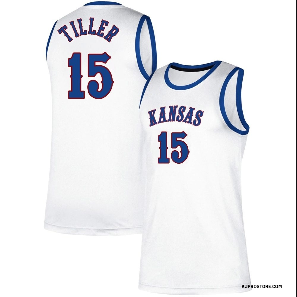 Youth Bryson Tiller Kansas Jayhawks Replica Classic Basketball Jersey - White