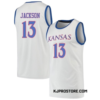 Youth Elmarko Jackson Kansas Jayhawks Replica Basketball Jersey - Gray