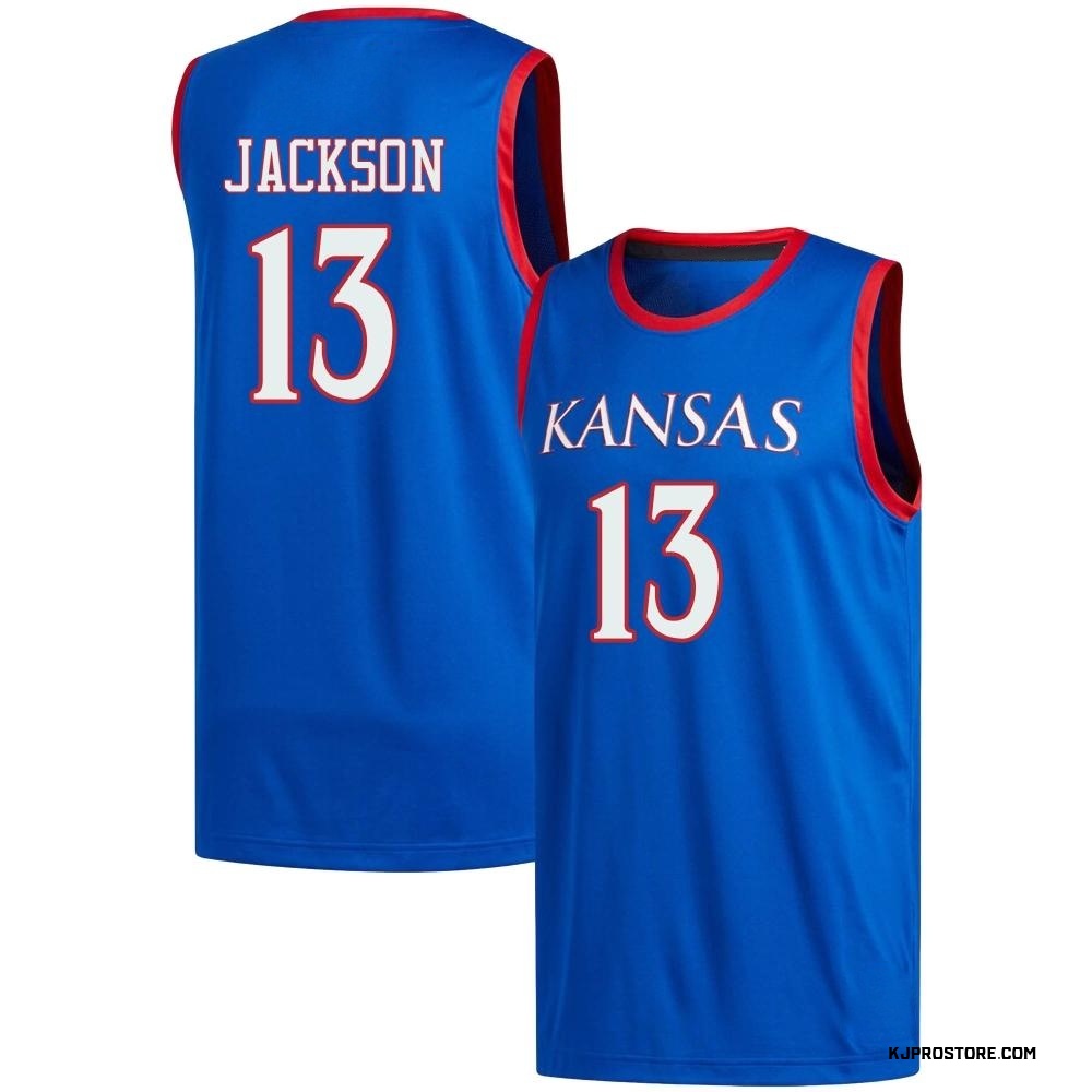Youth Elmarko Jackson Kansas Jayhawks Replica Basketball Jersey - Royal