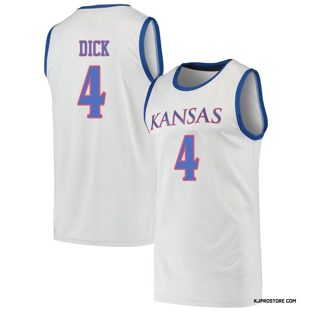 Youth Gradey Dick Kansas Jayhawks Replica Basketball Jersey - Gray