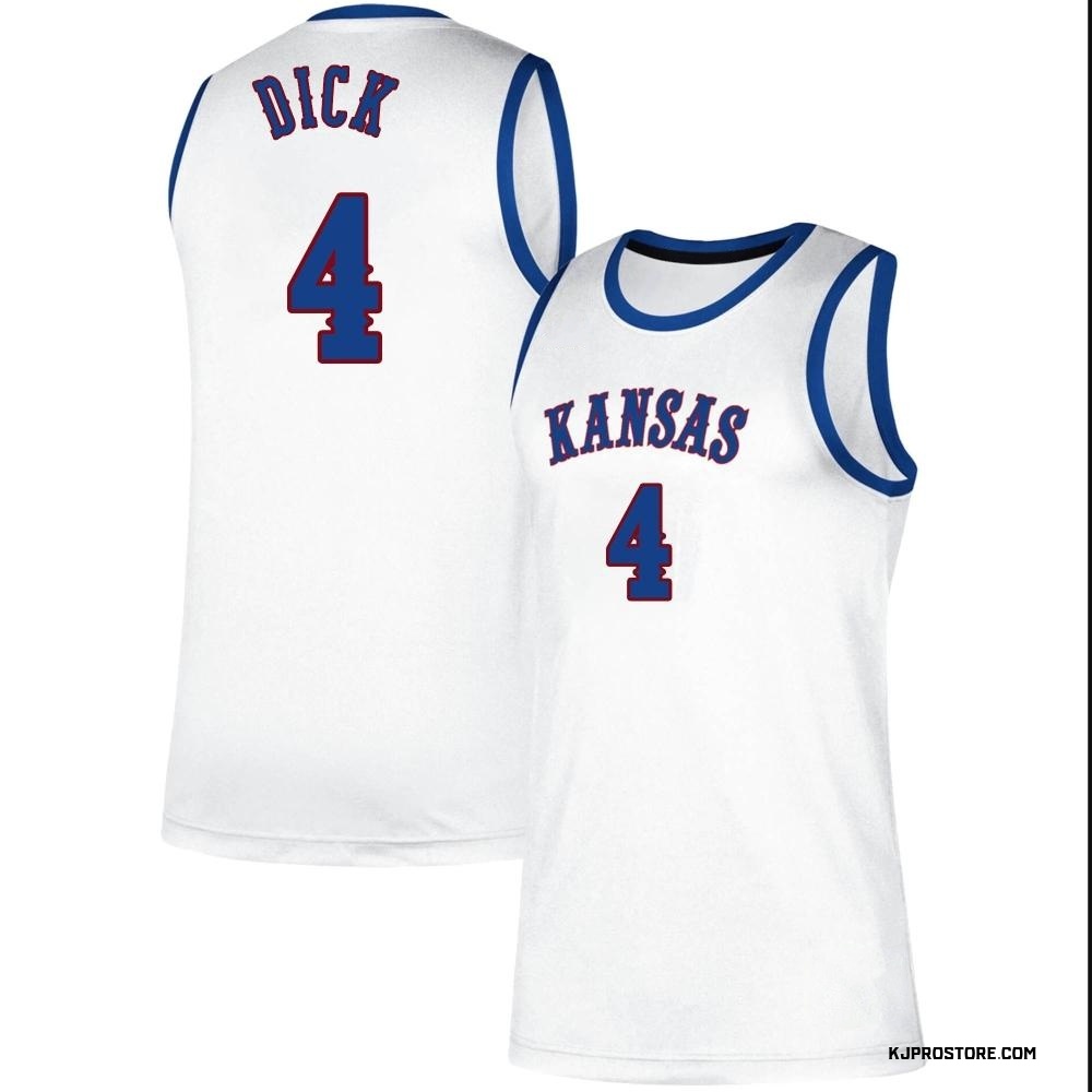 Youth Gradey Dick Kansas Jayhawks Replica Classic Basketball Jersey - White