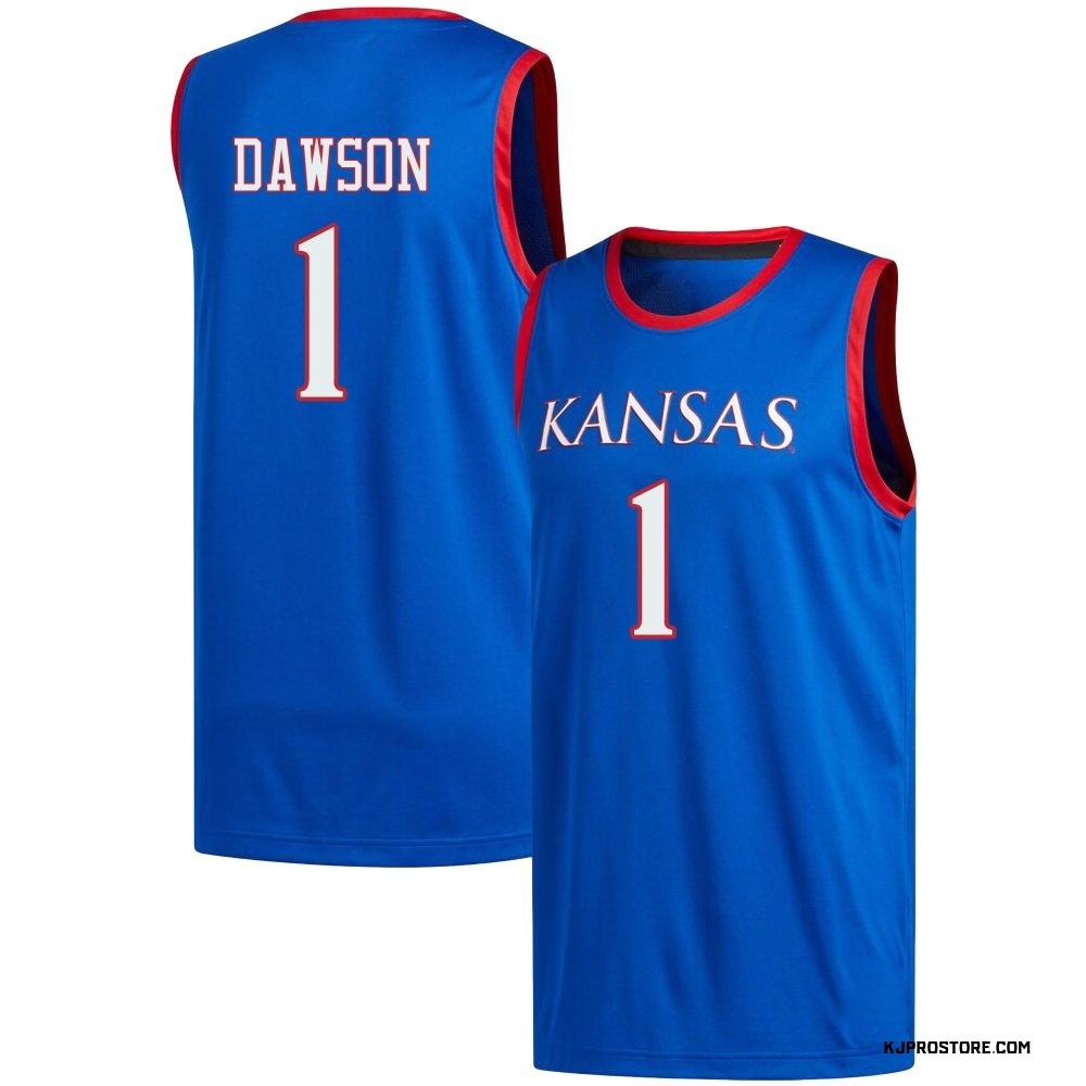 Youth Jayden Dawson Kansas Jayhawks Replica Basketball Jersey - Royal