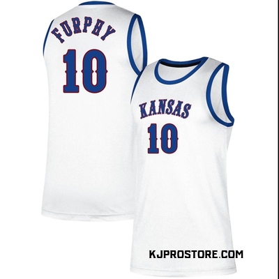 Youth Johnny Furphy Kansas Jayhawks Replica Classic Basketball Jersey - White