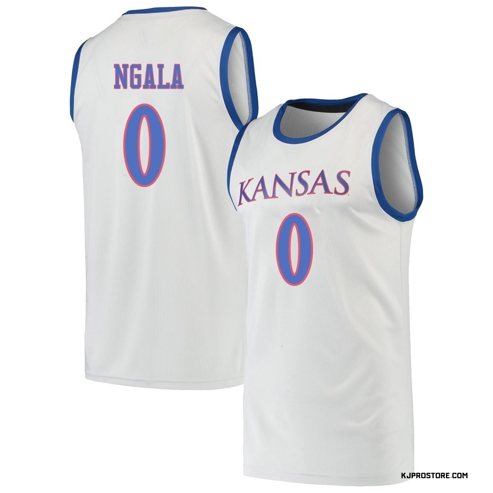 Youth Nginyu Ngala Kansas Jayhawks Replica Basketball Jersey - Gray